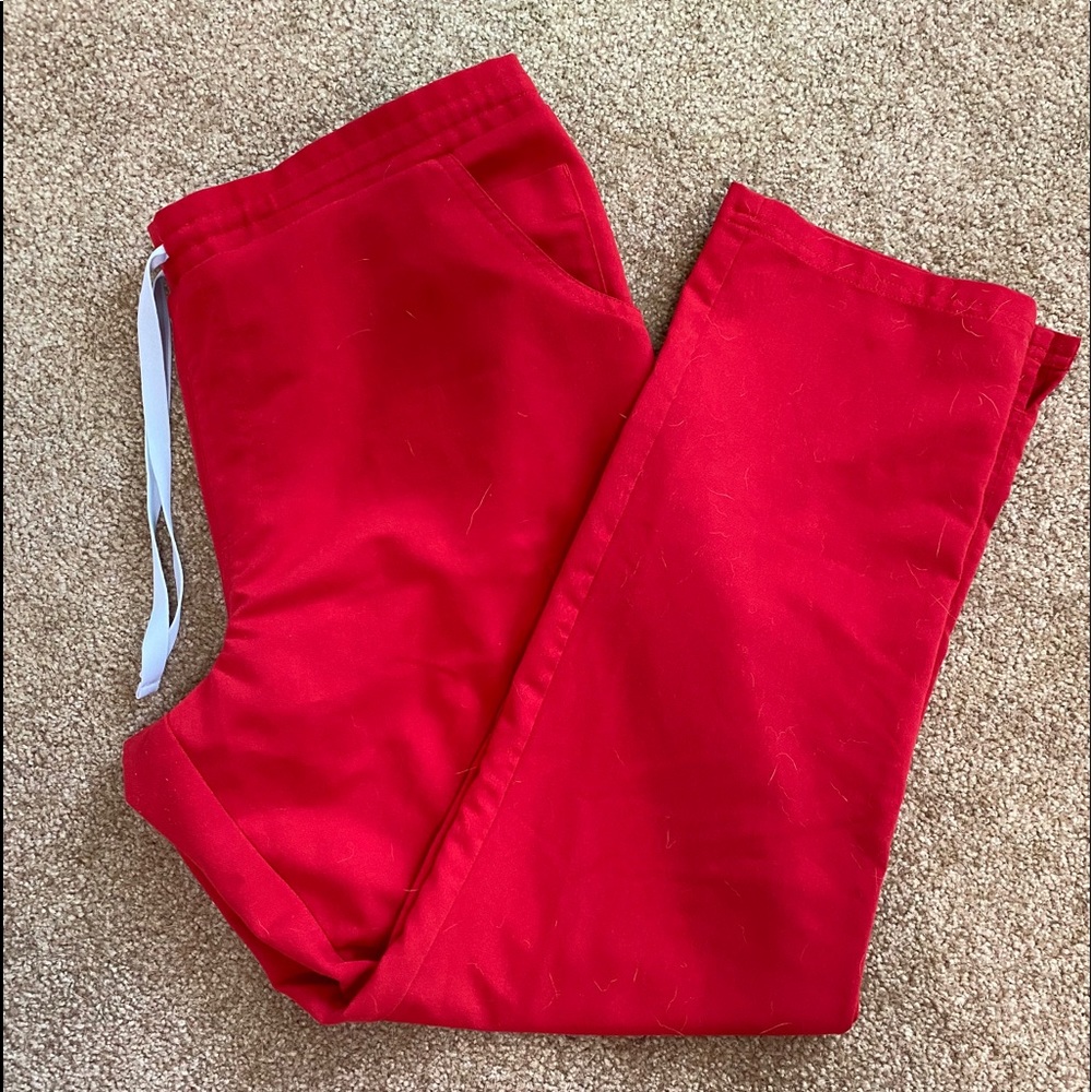 Figs Red Yola Skinny Scrub Pants - large petite
